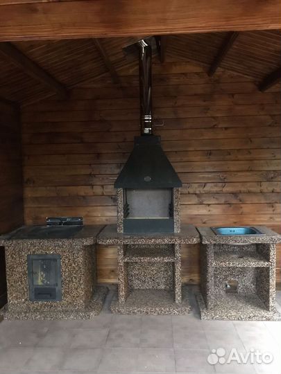Модульный комплекс барбекю, печь под казан,гриль