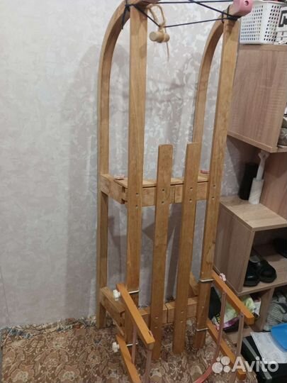Санки деревянные детские