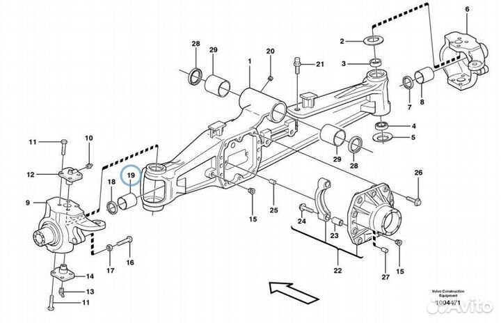 11988557 (VOE11988557) Втулка полуоси экскаватора