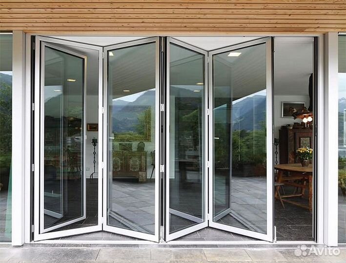 Дверь алюминиевая раздвижная