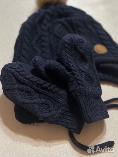Шапка hm с варежками