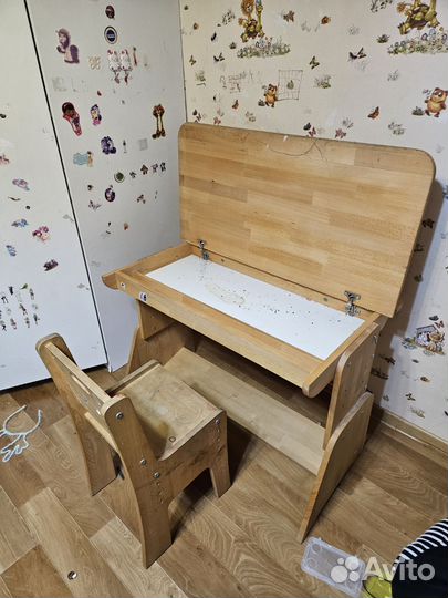 Растущая парта и стул бу