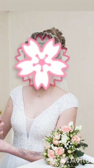 Свадебное платье со шлейфом