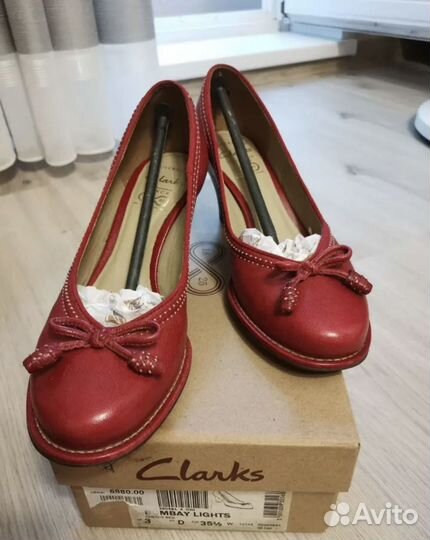 Туфли Clarks натуральная кожа 35,5