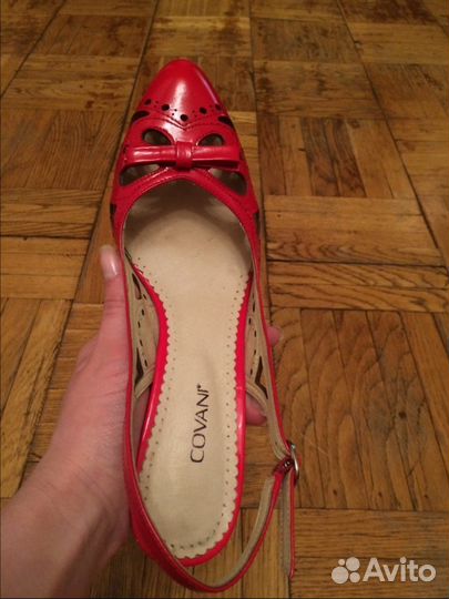 Туфли натуральная кожа (красные)