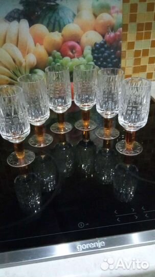 Фужеры хрустальные ссср(коллекц, редкость),вазы