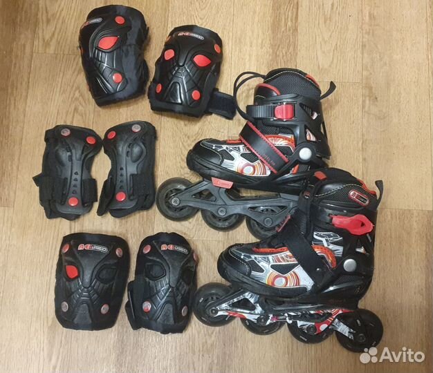 Детские раздвижные роликовые коньки р.26-31