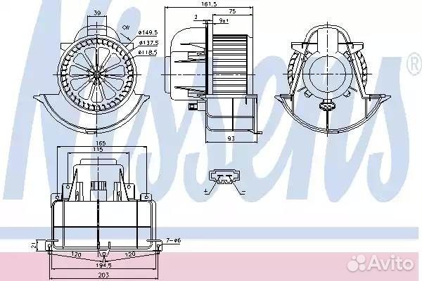 Вентилятор отопителя салона audi Q7 (4L) (06) 3.0