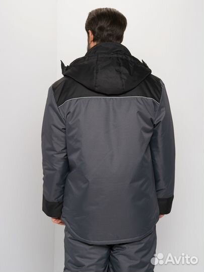 Костюм зимний Huntsman Полюс серо/черн (40 С)