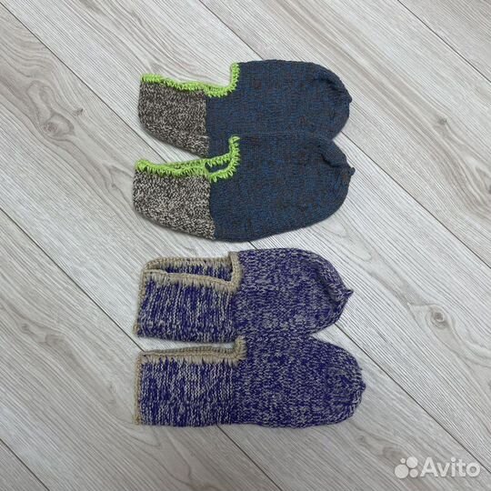 Носки шерстяные вязаные мужские следки р.43-45