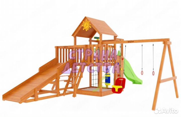 Детский игровой комплекс с зимней горкой