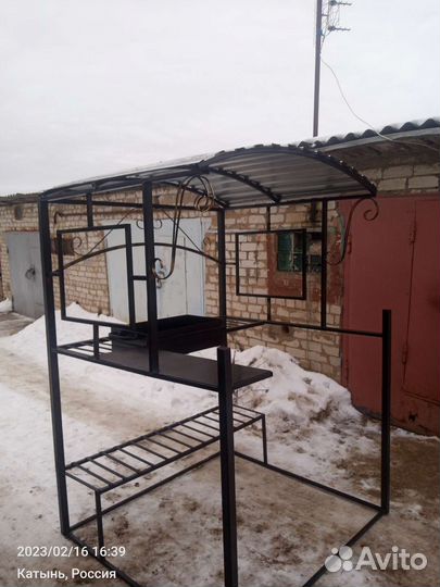 Мангал с крышей