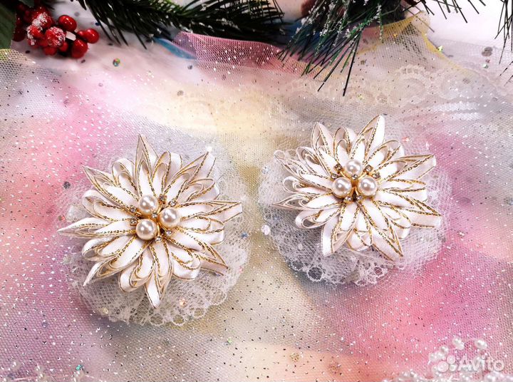 Бантики, заколки, ободки на новый год