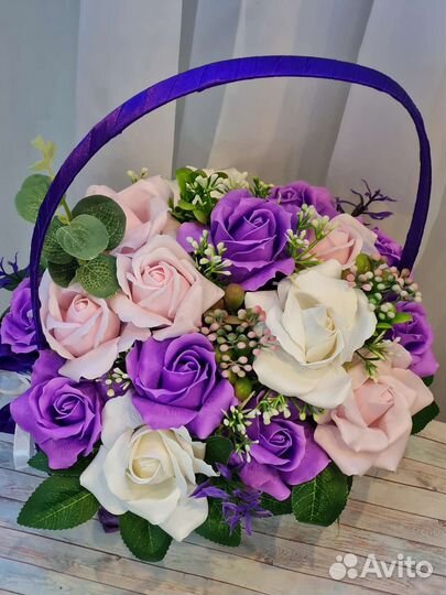 Букет из мыльных роз