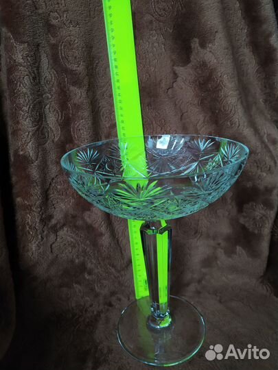 Вазы хрустальные на ножке, СССР