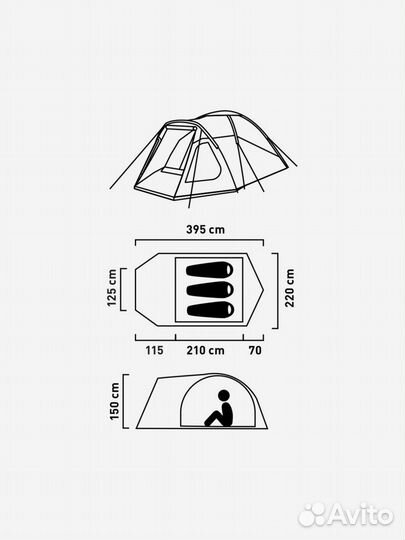 Палатка 3-местная Northland Alpine 3