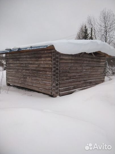 Сруб бани из осины