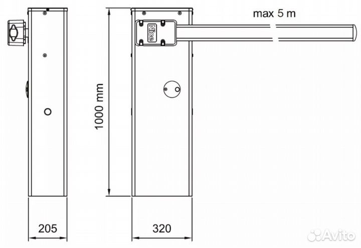 Комплект шлагбаума Nice widem5KIT