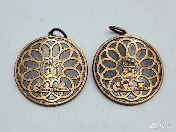 Набор медалей 4 шт Золотой конек загреба
