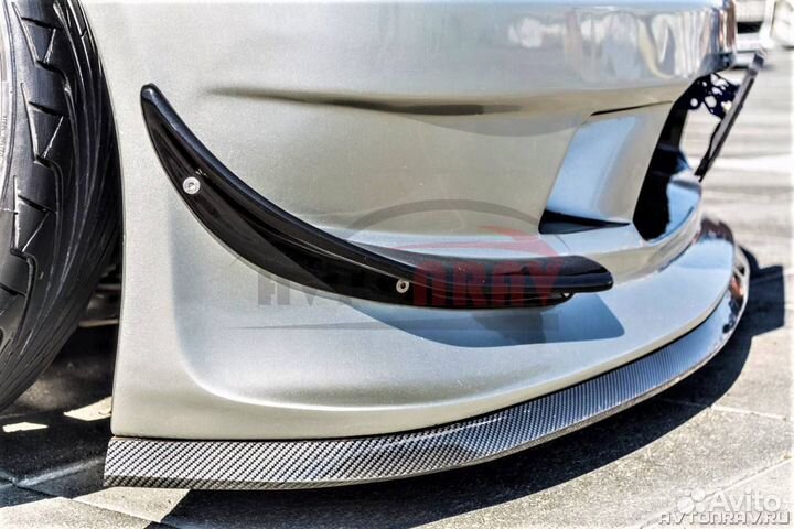 Губа на передний бампер (карбон)