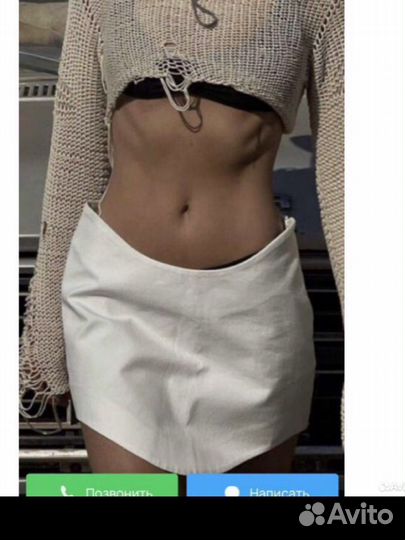 Комплект топ лен L юбка лен L lime новая