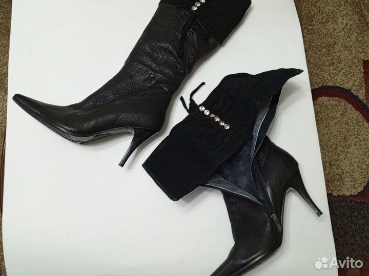 Сапоги зимние женские 40 размер новые, кожаные