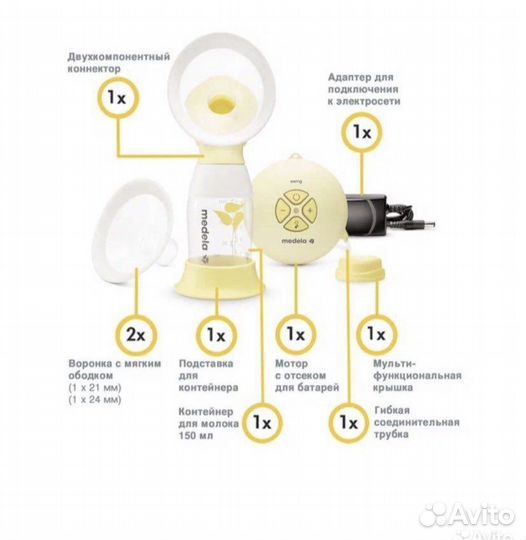 Аксессуары молокоотсос medela swing flex