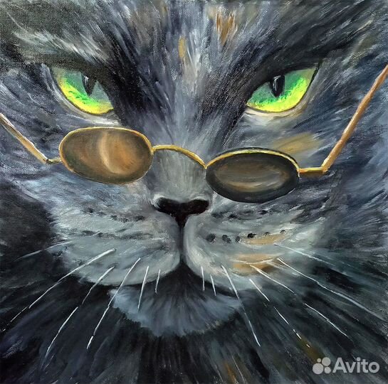 Картина маслом на холсте Кот Базилио