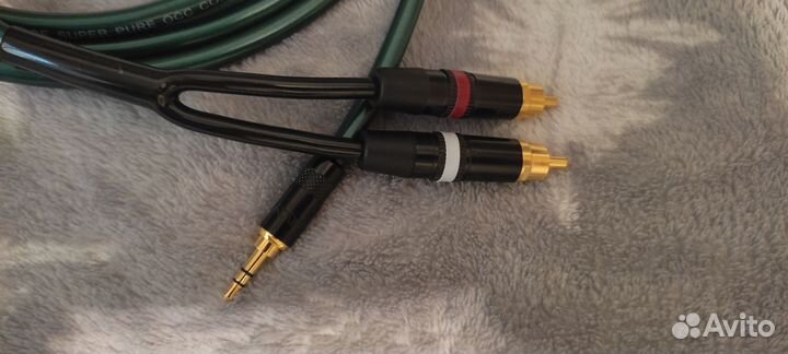 Межблочный кабель Jack3.5 - 2RCA, 2,8 метра