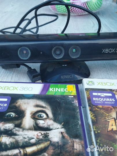 Microsoft Kinect x-box 360 + 2 игры