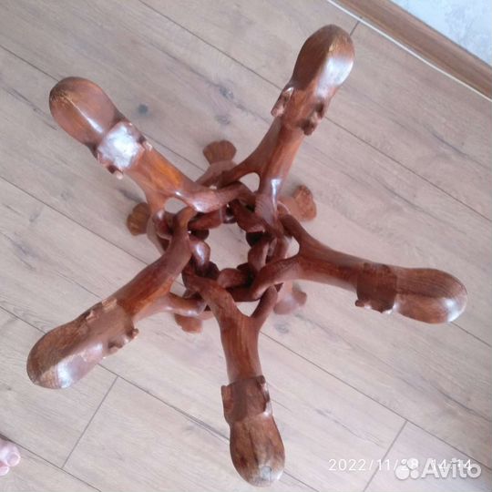 Восточная ваза (кашпо) из дерева ручной работы