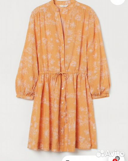 Платье со льном H&M