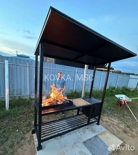 Мангал с крышей