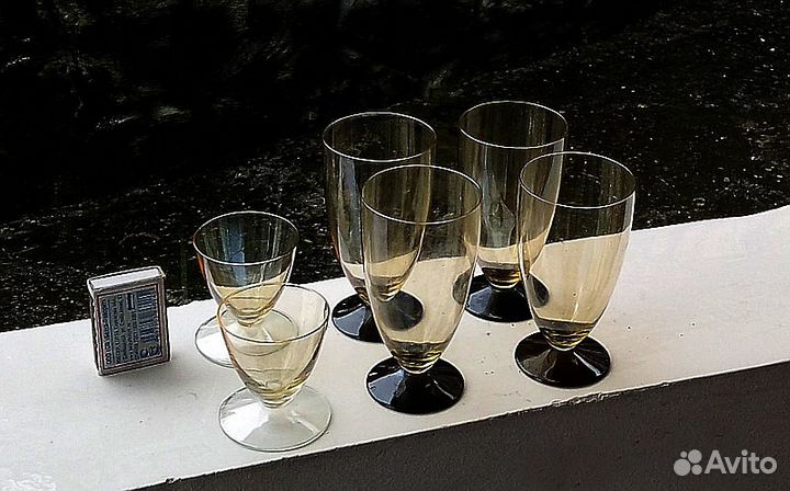 Рюмка. Фужер. Цветное стекло. СССР