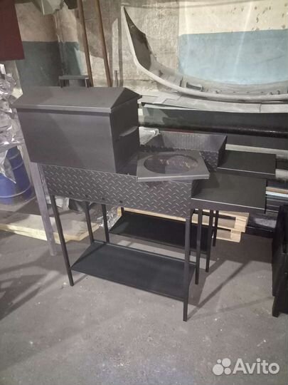 Мангал с коптильней