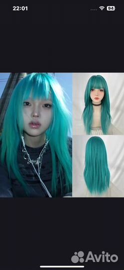 Парик бирюзовый для косплея