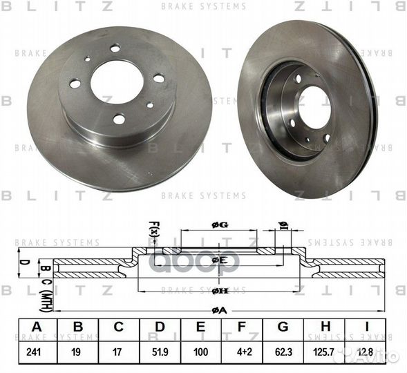 Диск тормозной BS0256 Blitz