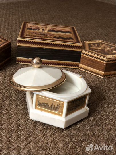 Шкатулка СССР деревянная музыкальная