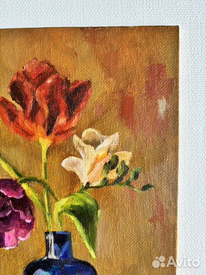 Картина. Натюрморт с цветами
