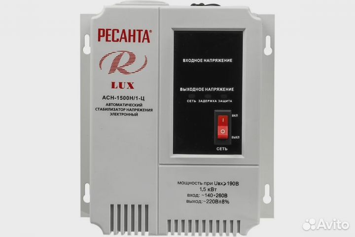 Стабилизатор напряжения Ресанта асн 1500 Н/1-Ц Lux