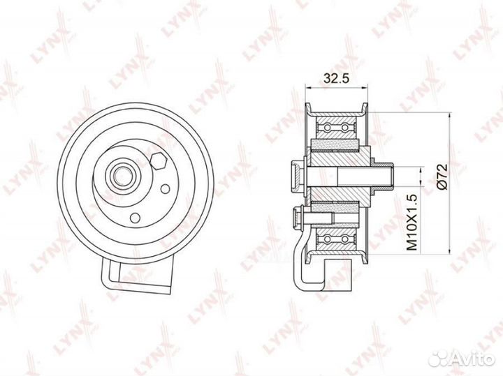 Lynxauto PB-1007 Ролик натяжной ремня грм