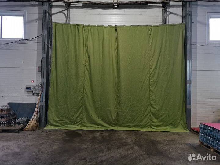 Штора в гараж брезент утепленная брезентовая