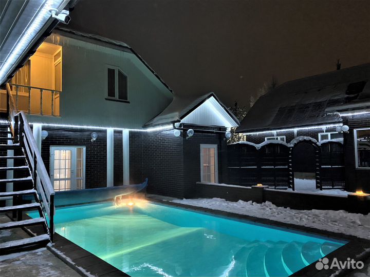 Снять Баню, Сауну уличный горячий бассейн +39С