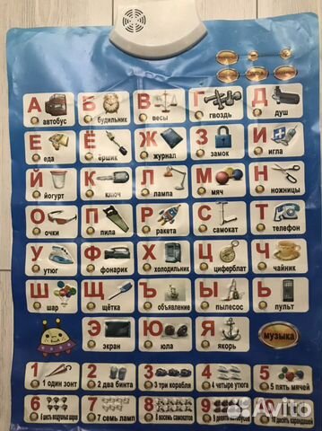 Алфавит настенный, сенсорный, говорящий