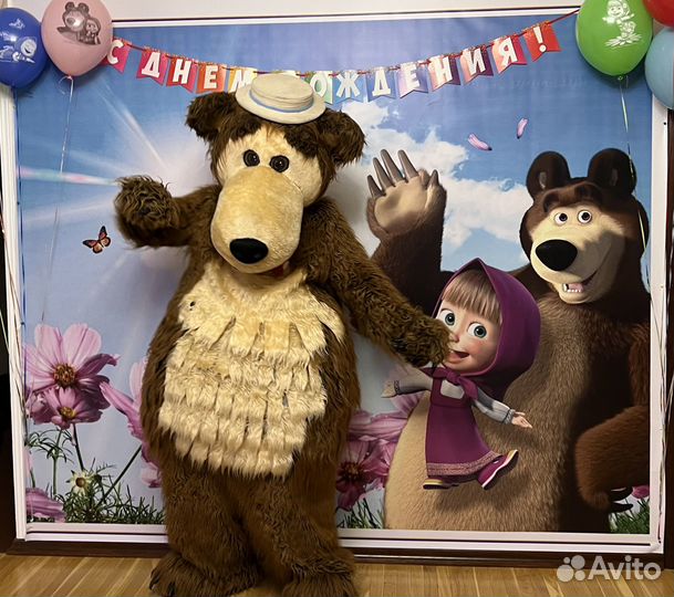Баннер для фотозоны Маша и медведь