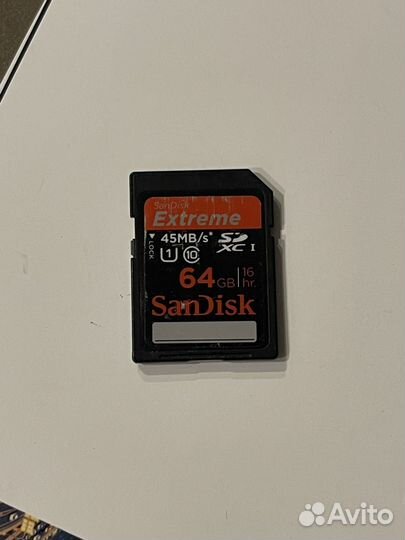 Карта памяти SanDisk 64 gb 45 mb/s