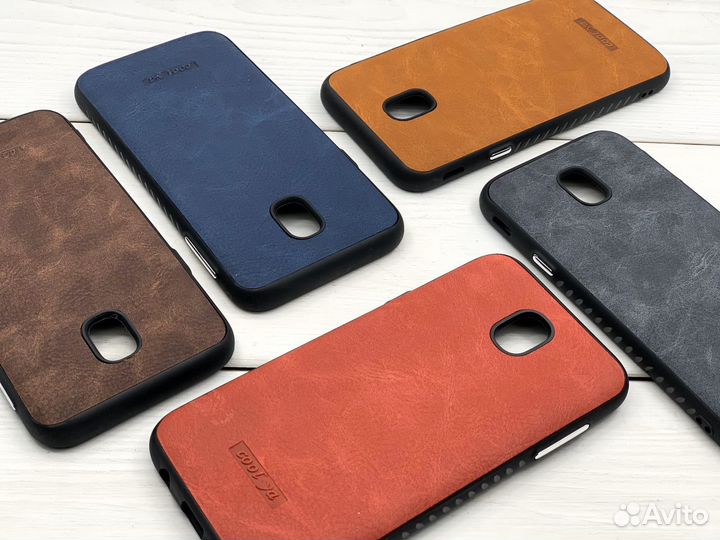 Чехол на samsung, iPhone силикон+кожа