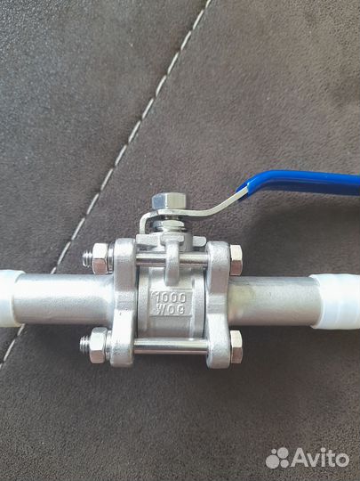 Кран шаровый приварной трехсоставной нер.3/8