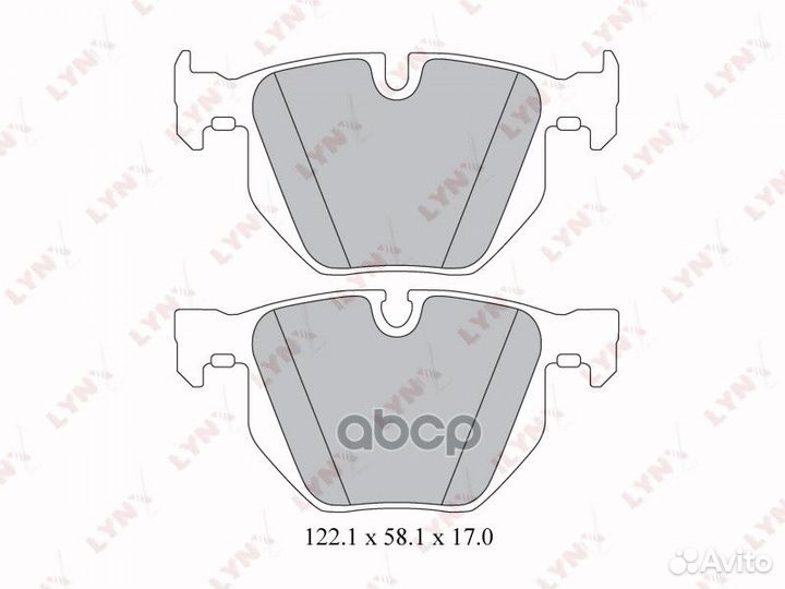 Колодки тормозные дисковые зад BD1419 lynxauto