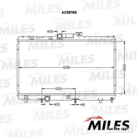 Радиатор охлаждения miles acrb199